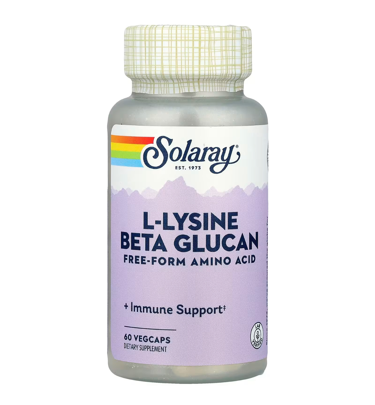 SOLARAY,  Л Лизин + Бета глюкан, 60 капсул