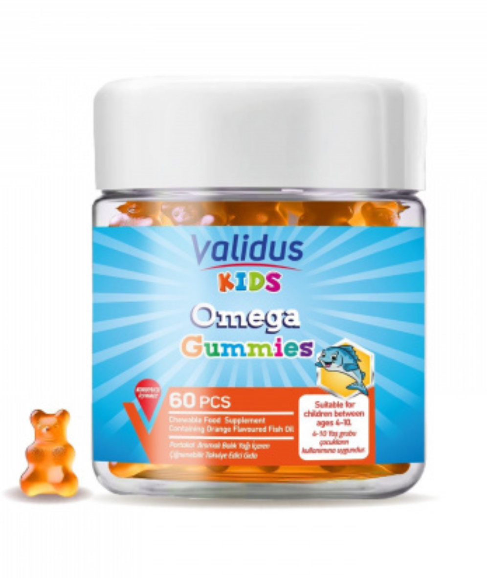 VALIDUS, Детская Омега 3 мармеладки, 60 шт