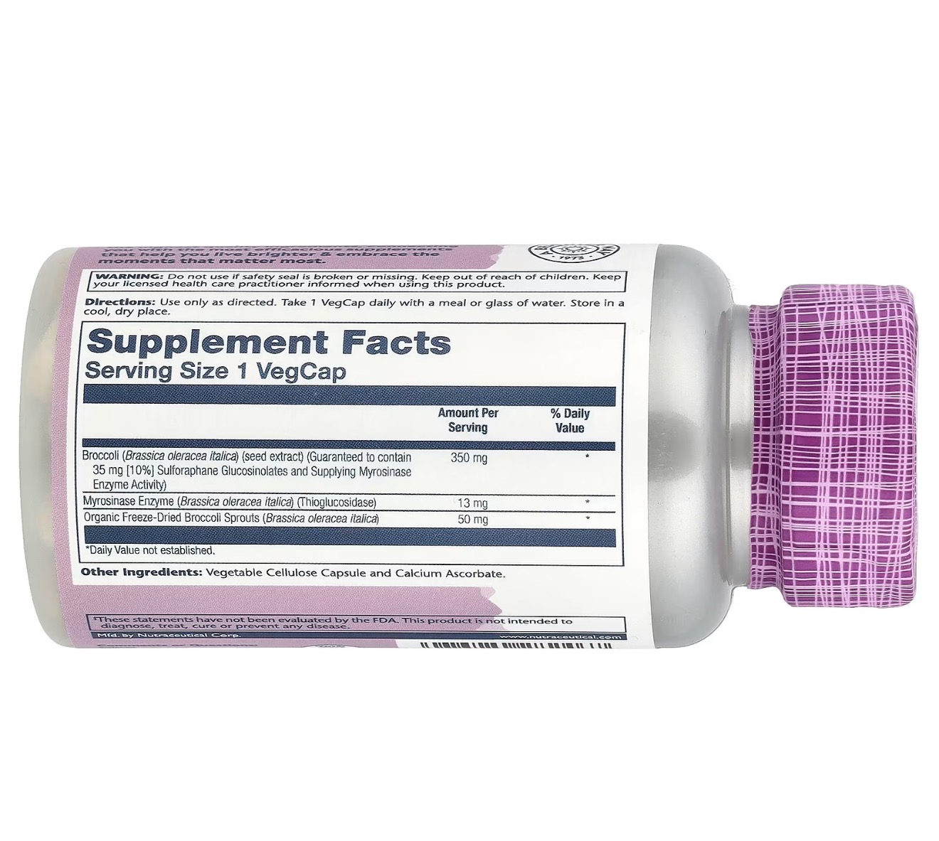 Solaray, Activated Broccoli, Активированный экстракт брокколи, 350 мг, 35 мг сульфорафан, 60 капсул