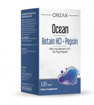 ORZAX, Betain HCL + Pepsin, Бетаин пепсин, 654 мг, 120 таблеток