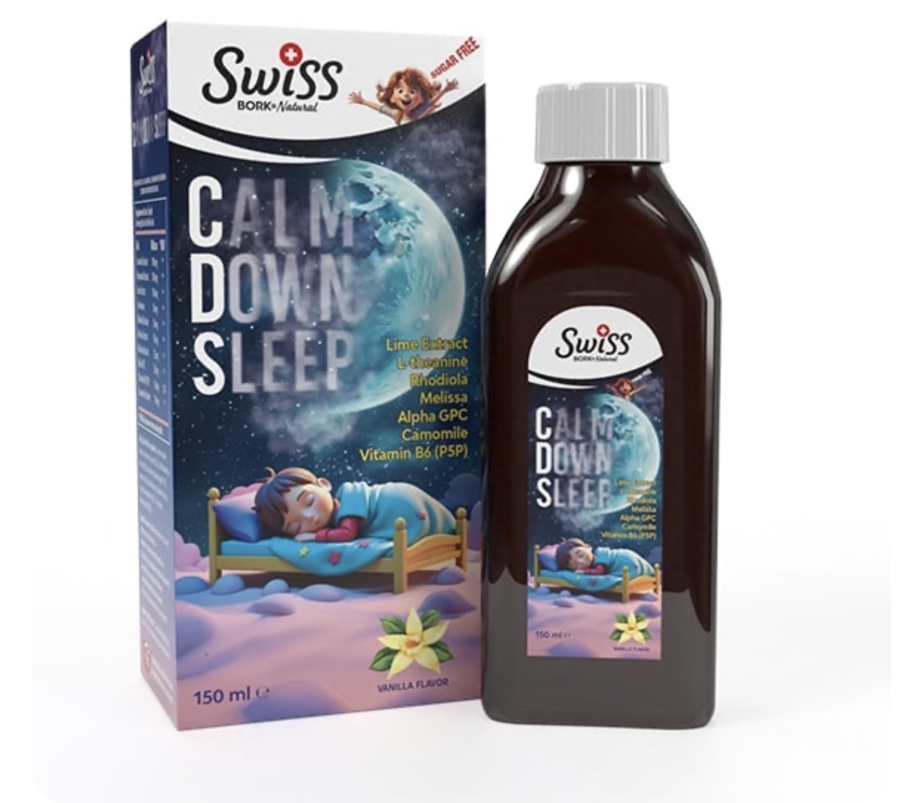 Swiss, Calm down sleep, Комплекс для улучшения сна для детей и взрослых. 150 мл