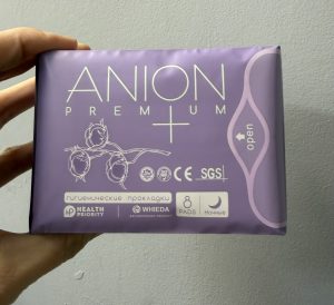 WHIEDA, Anion premium,  Анионовые гигиенические прокладки ночные, 8 штук