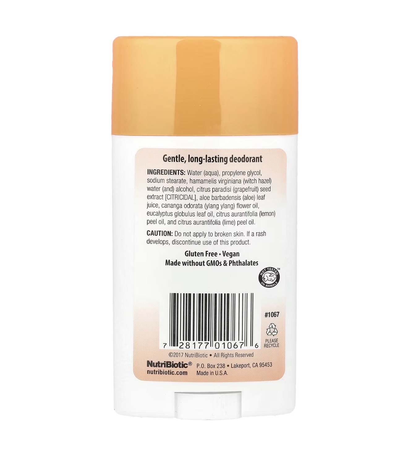 NUTRIBIOTIC, Натуральный дезодорант, в ассортименте, ароматы: лаванда, манго. 75 гр.