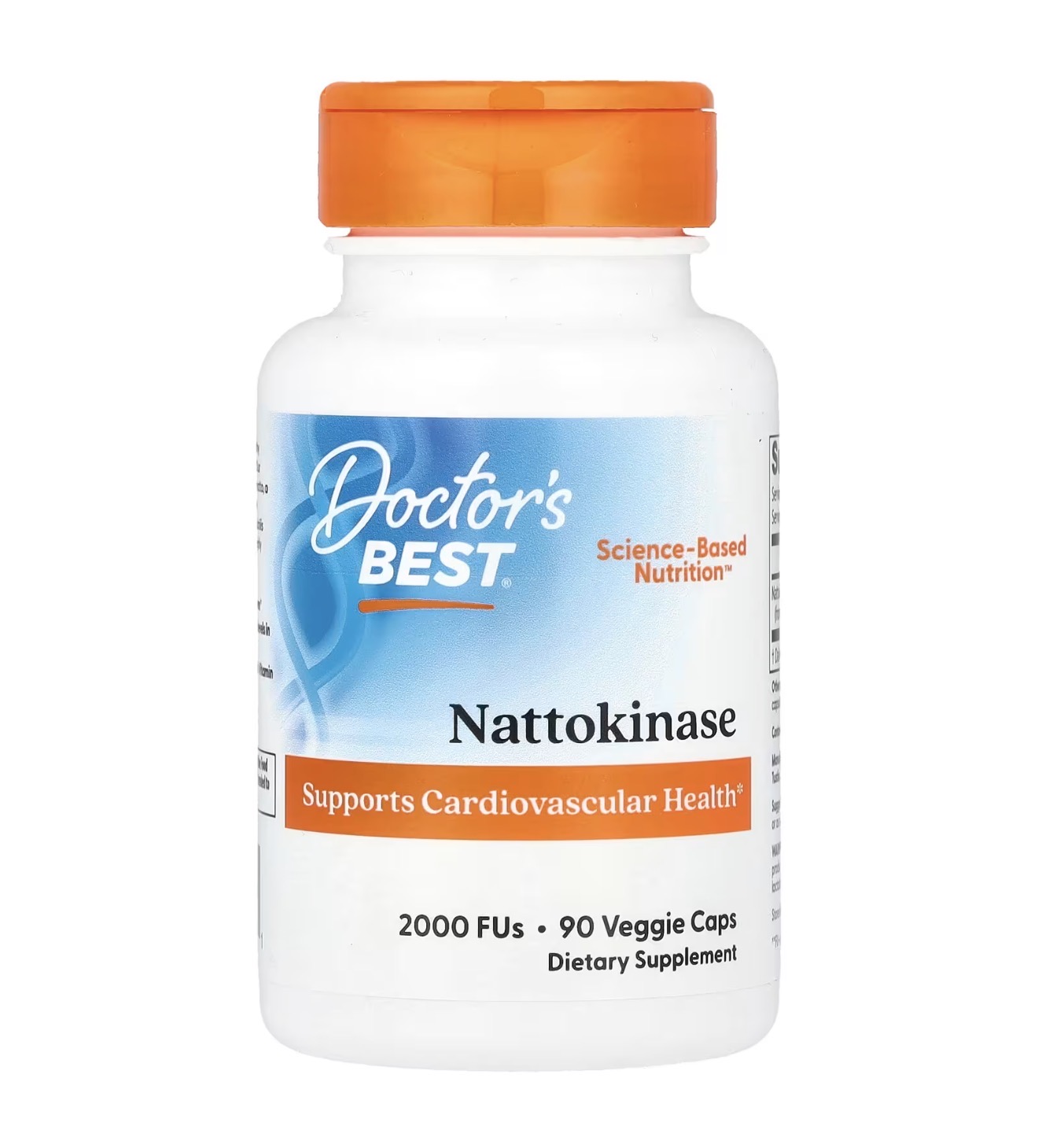 Doctor BEST, NATTOKINASE, Наттокиназа, 2000, 90 капсул
