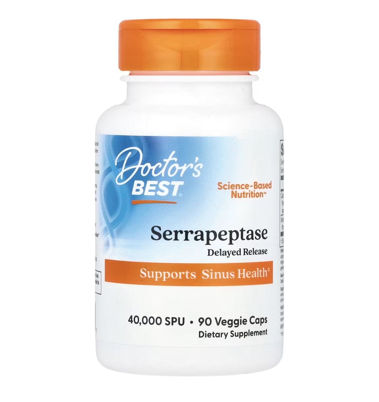 Doctor BEST, SERRAPEPTASE, Серрапептаза, 40000, 90 капсул
