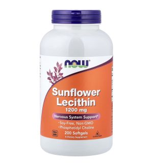 NOW, Подсолнечный лецитин, 1200 мг, 200 капсул