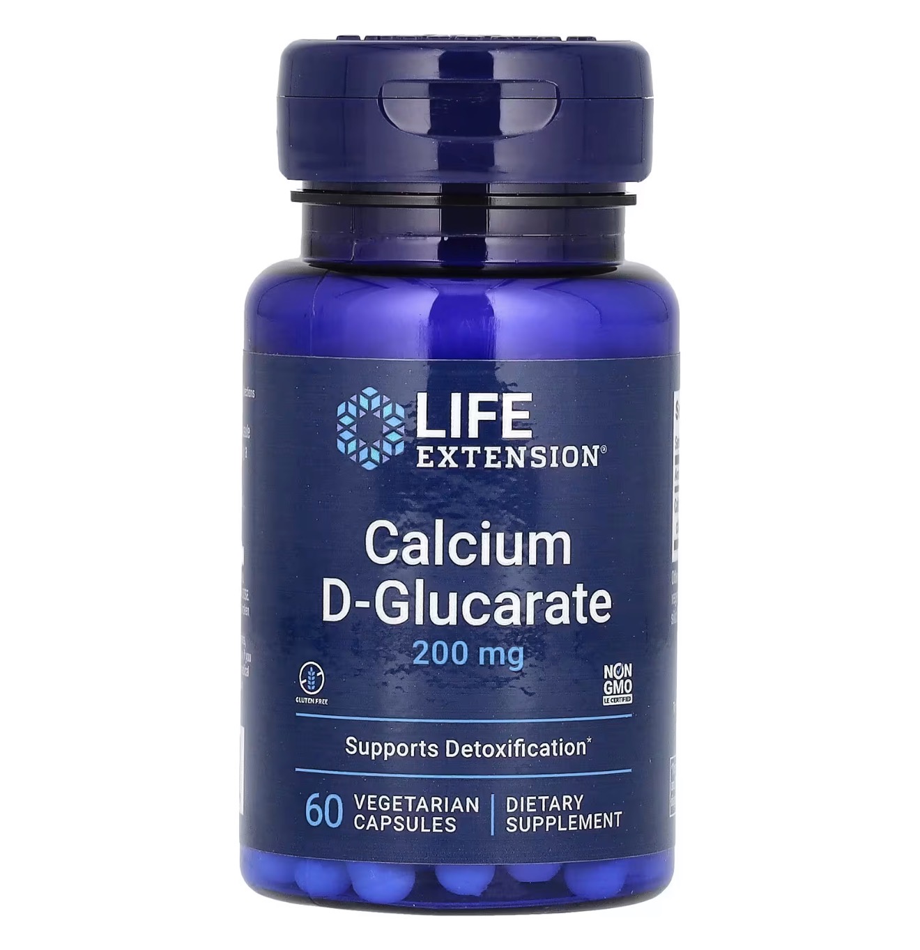 Life Extension, Calcium D-Glucarate, Кальций Д глюкорат, 200 мг, 60 капсул