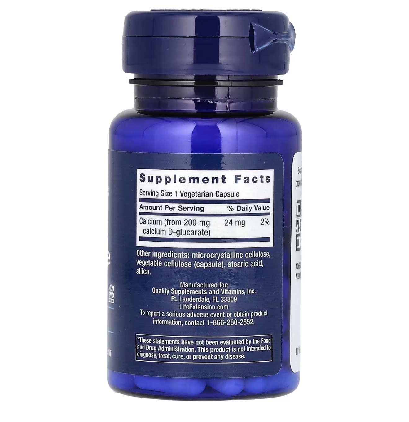 Life Extension, Calcium D-Glucarate, Кальций Д глюкорат, 200 мг, 60 капсул