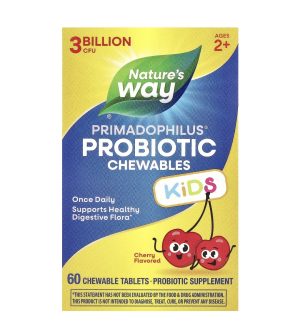 Natures Way, Примадофилус, пробиотики для детей от 2х лет, 30 жевательных таблеток