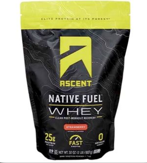 ASCENT, Изолят сывороточного протеина, 25 гр белка в порции, 29 порций, на выбор вкусы: КЛУБНИКА, ШОКОЛАД, ВАНИЛЬ