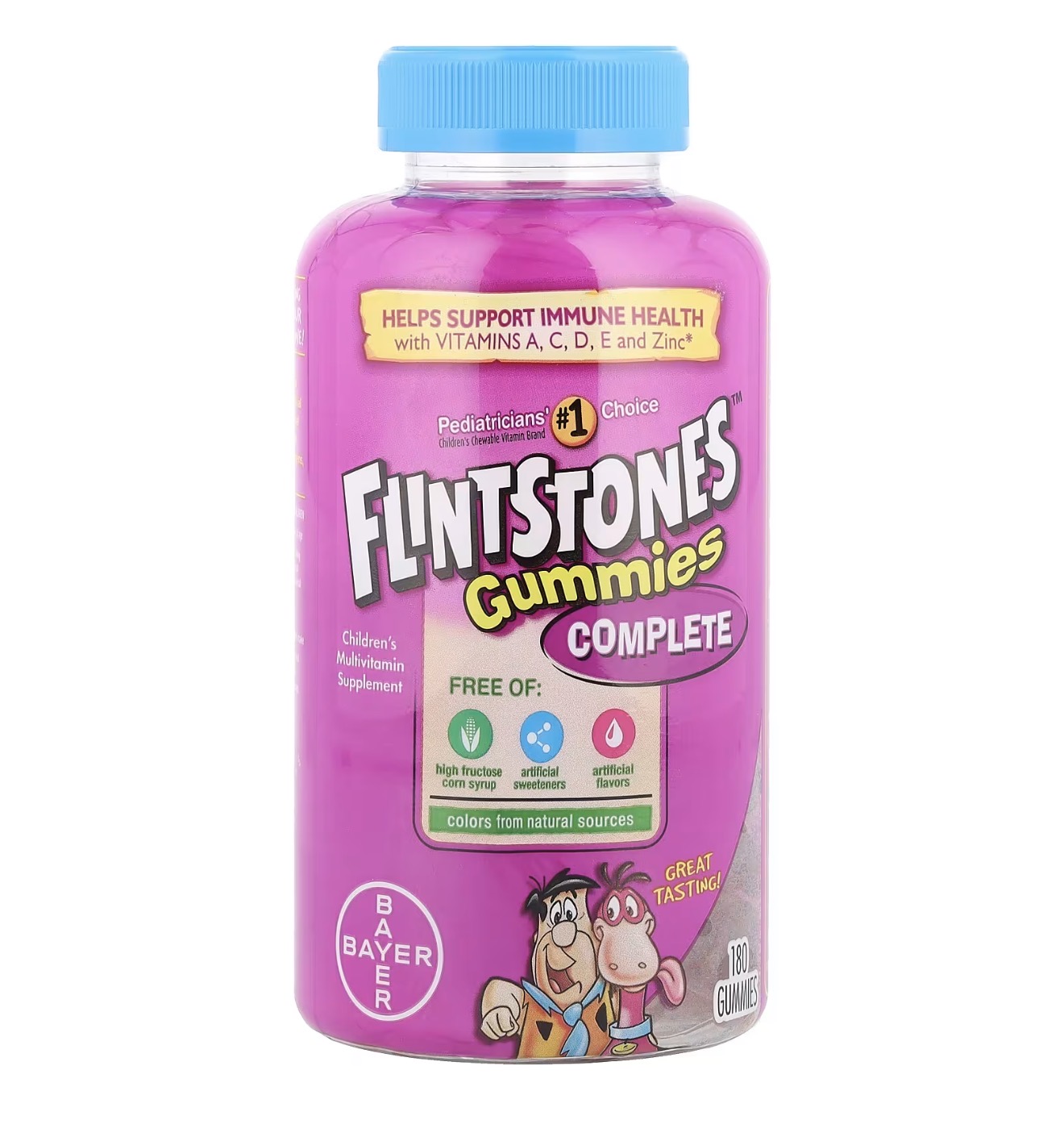FLINTSTONES gummies, Детские мультивитамины, 180 мармеладок