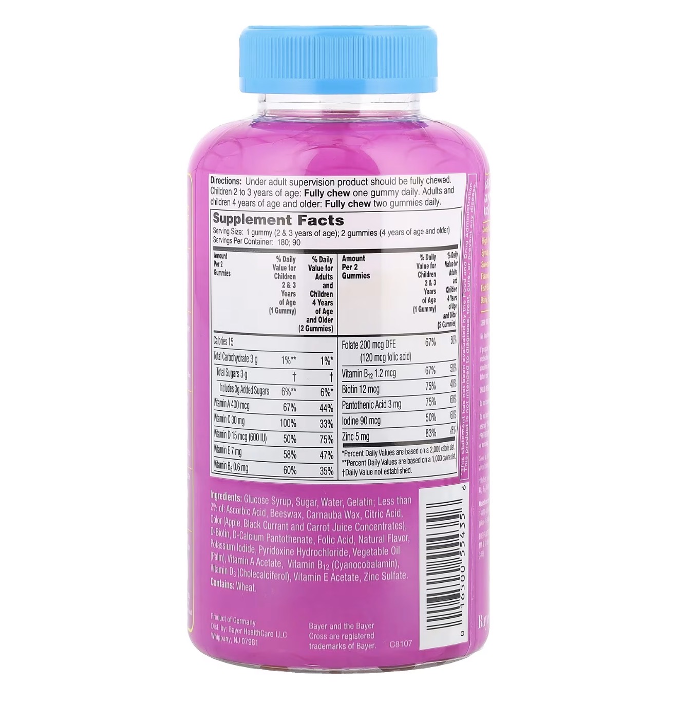 FLINTSTONES gummies, Детские мультивитамины, 180 мармеладок