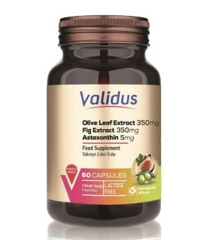 VALIDUS, Оливы экстракт, экстракт инжира, астаксантин. Антиоксидантный комплекс, 60 капсул