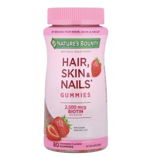 NATURES BOUNTY, HAIR, SKIN, NAILS, Витамины для кожи, ногтей и волос, 80 мармеладок