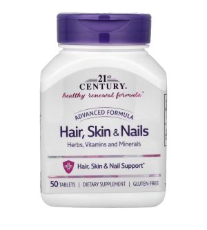 21 CENTURY, Hair, skin, nails, Кожа, ногти, волосы, 50 таблеток