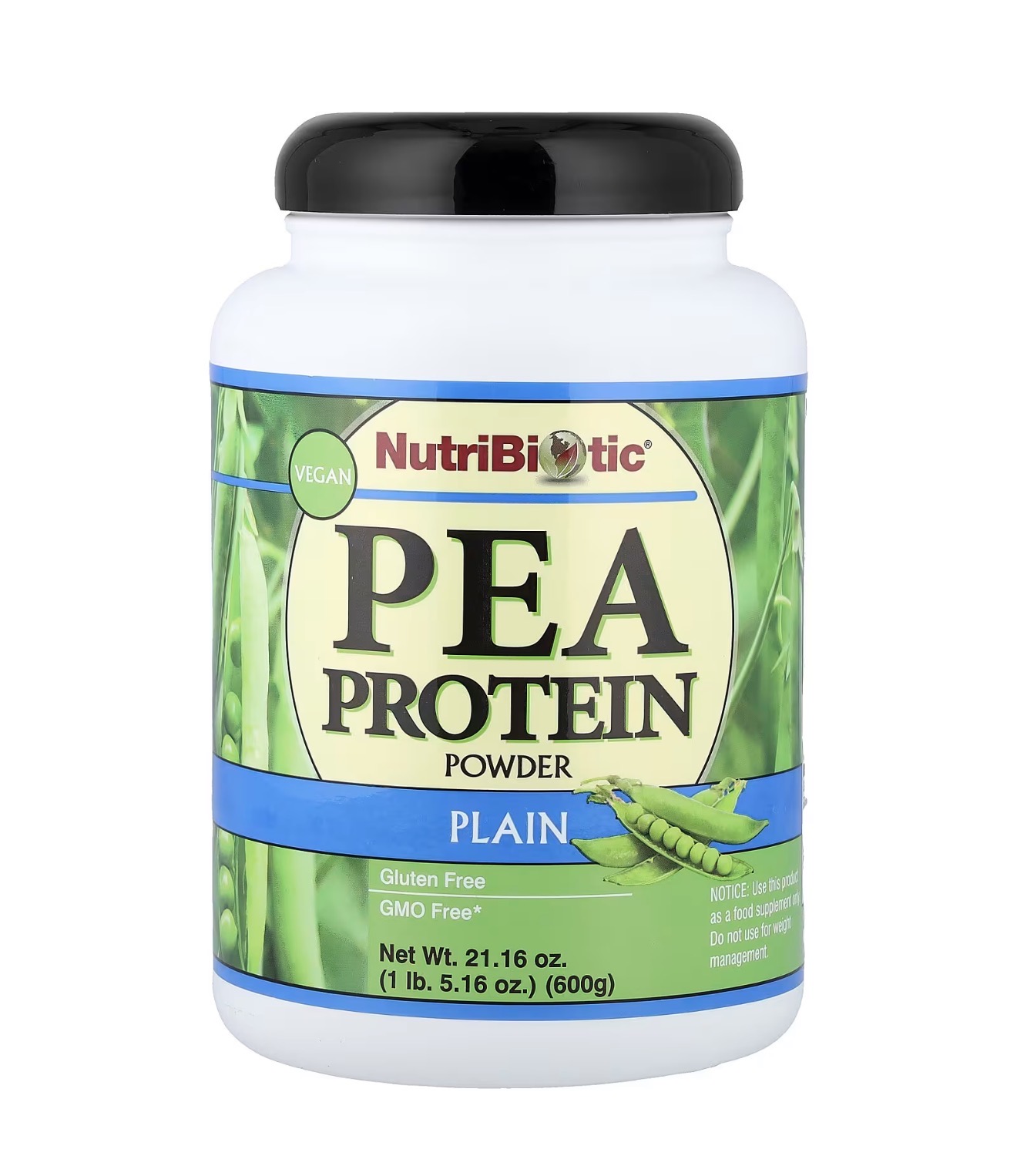 Nutribiotic, PEA PROTEIN, Гороховый протеин, 600 гр, 30 порций