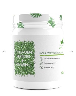 Natural Supp, Коллаген говяжий пептидный + витамин С, 300 гр, 30 порций