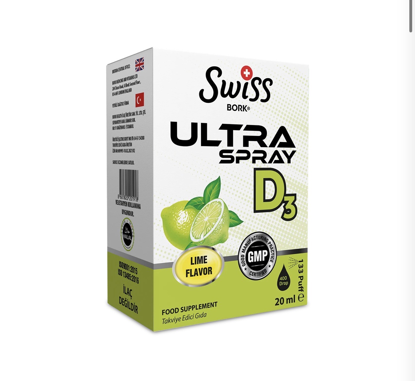 SWISS, ultra spray D3, Д3 в спрее, 600 ме, 133 дозы