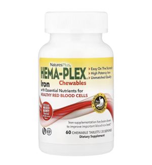 Natures Plus, Hema-Plex, 60 жевательных таблеток