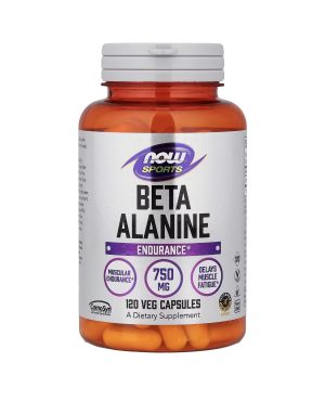 NOW, Beta alanine, Бета аланин, 750 мг, 120 капсул
