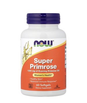 NOW, Масло примулы вечерней, super primrose, 1300 мг, 60 капсул