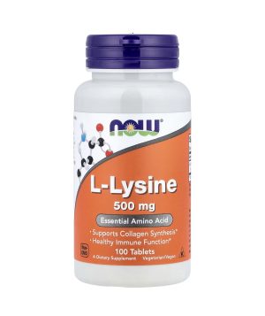 NOW, l-lysine, Л-Лизин, 500 мг, 100 таблеток