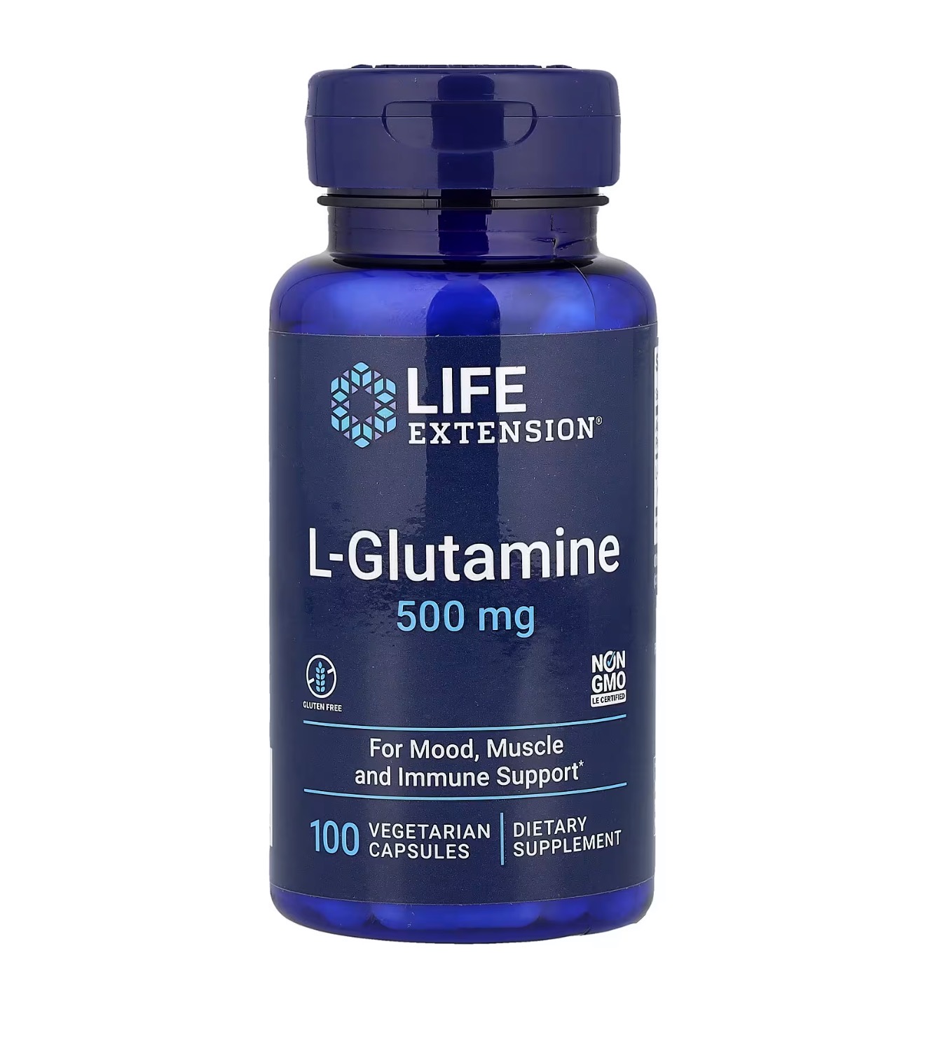 Life Extension, Л-Глютамин, 500 мг, 100 капсул