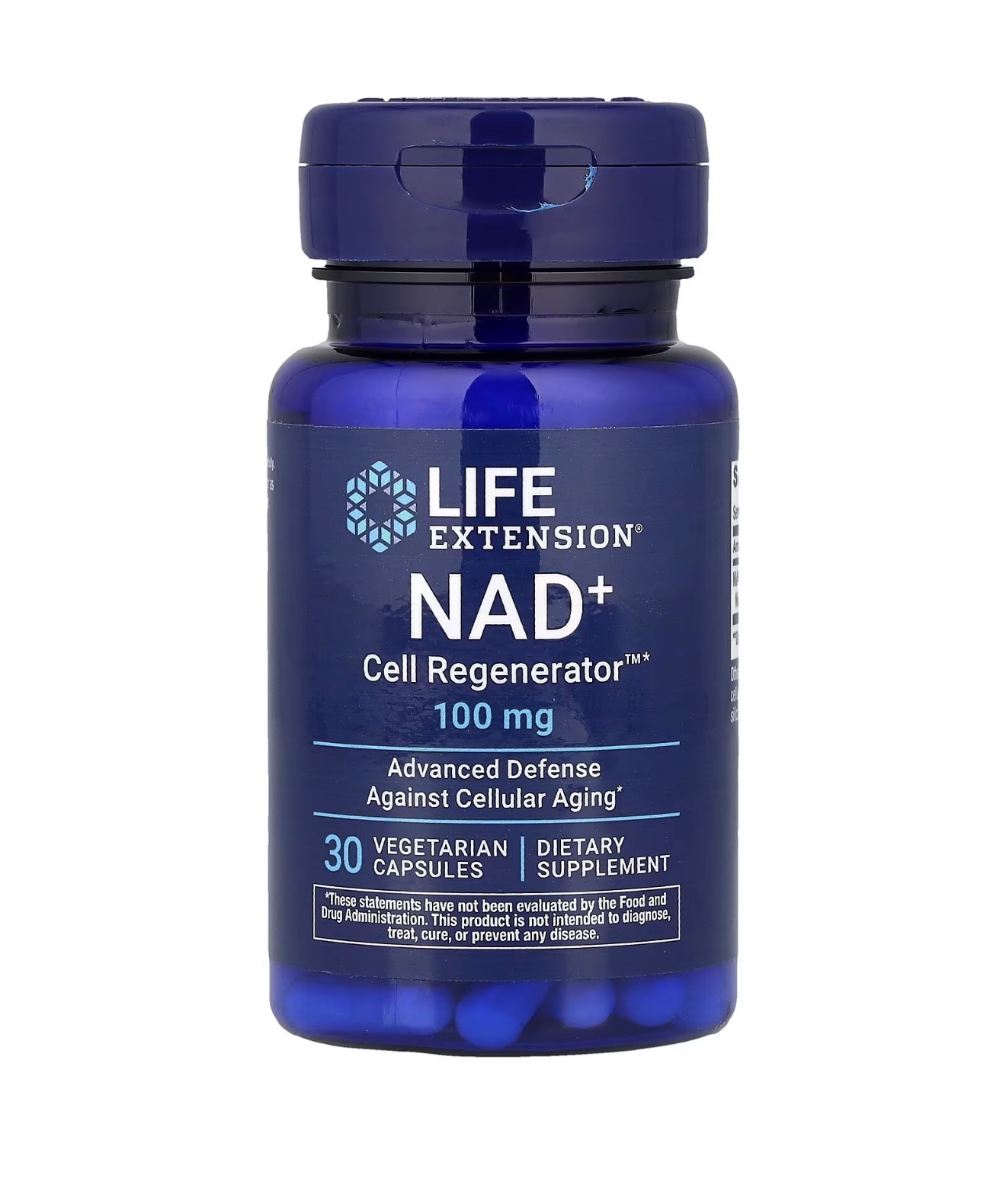 Life Extension, NAD+, 100 мг, 30 капсул