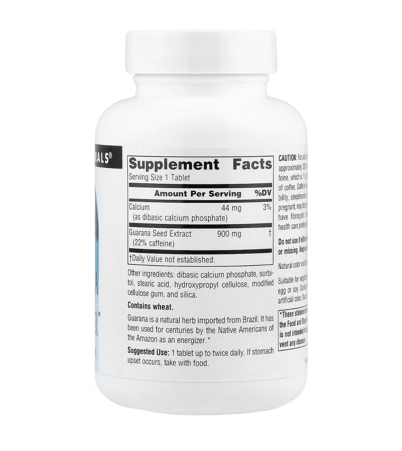 Source Naturals, Гуарана, 900 мг, 60 таблеток