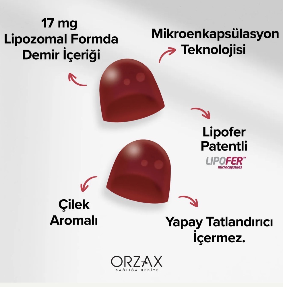 ORZAX, Железо, 17 мг, 60 мармеладок