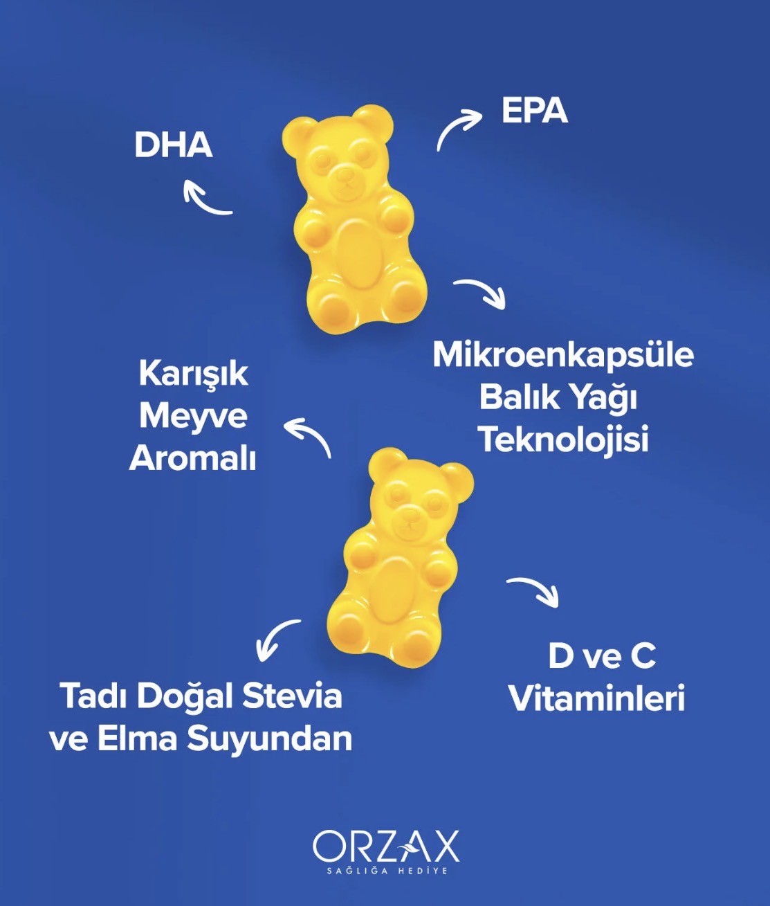 ORZAX, Ocean Gummies, Омега 3, 60 мармеладок