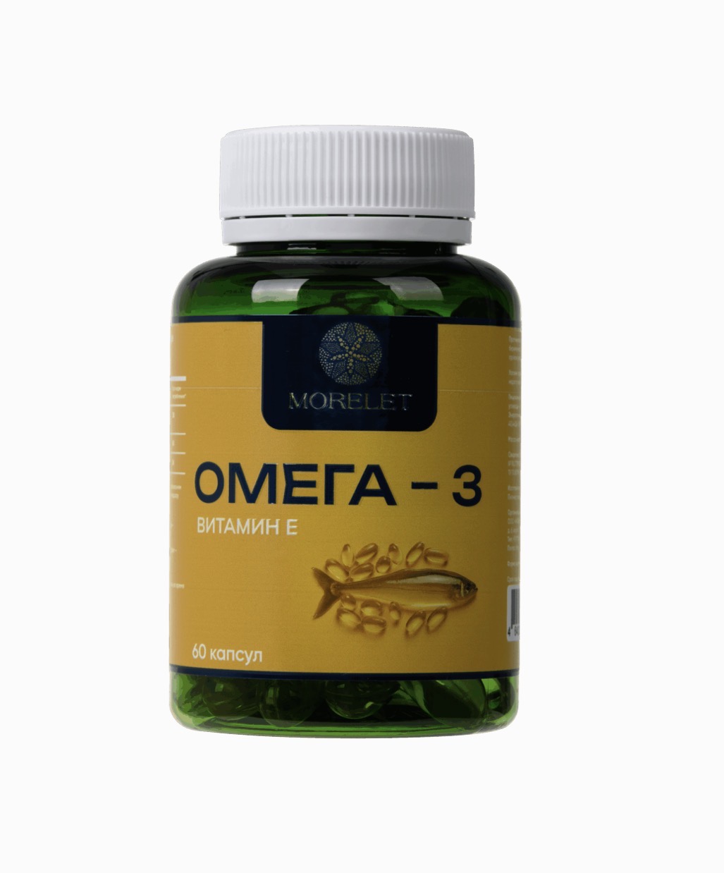 MORELET, Омега 3 из дикого камчатского лосося, 180/120, 60 капсул