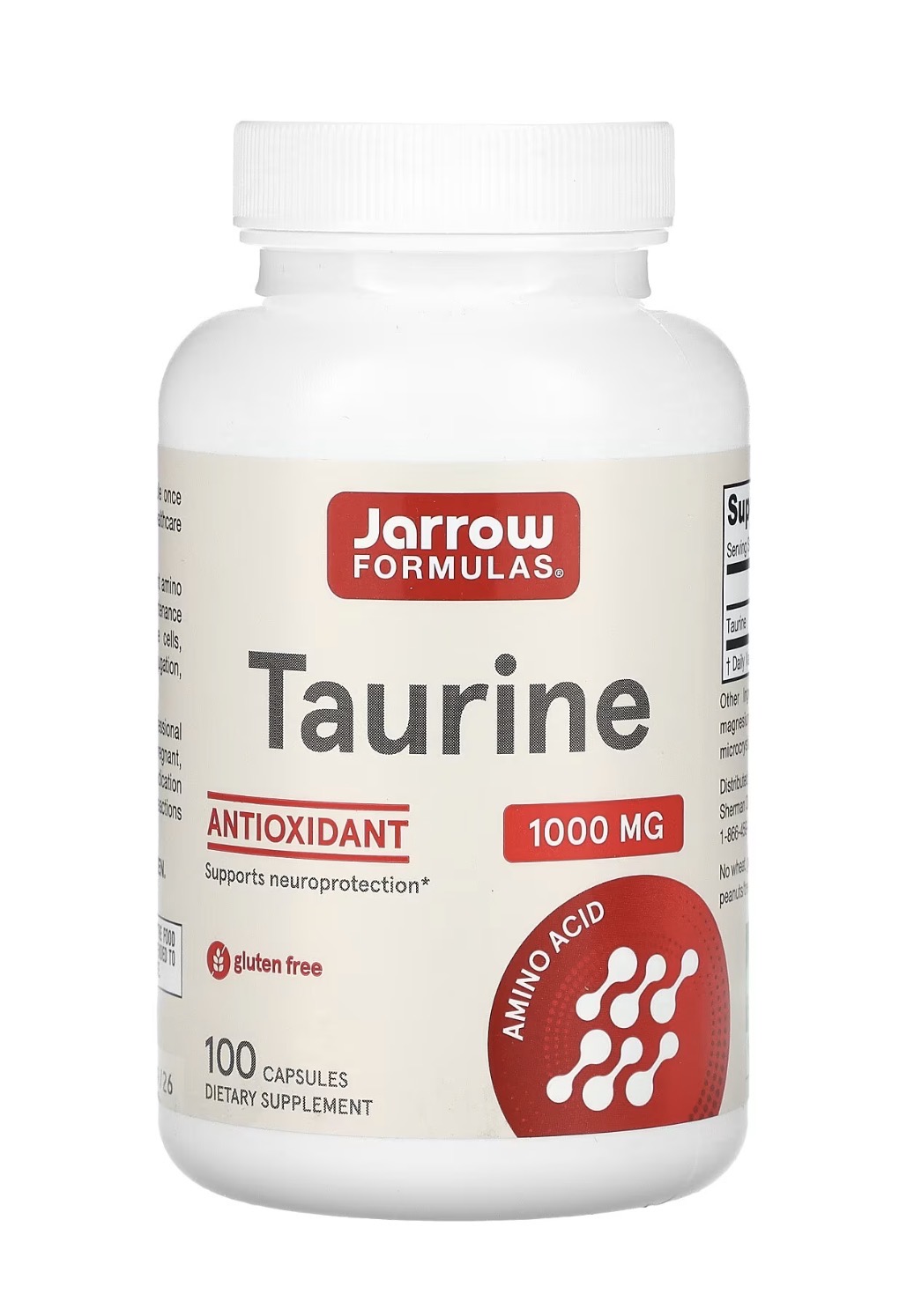 JARROW, Таурин 1000 мг, 100 капсул